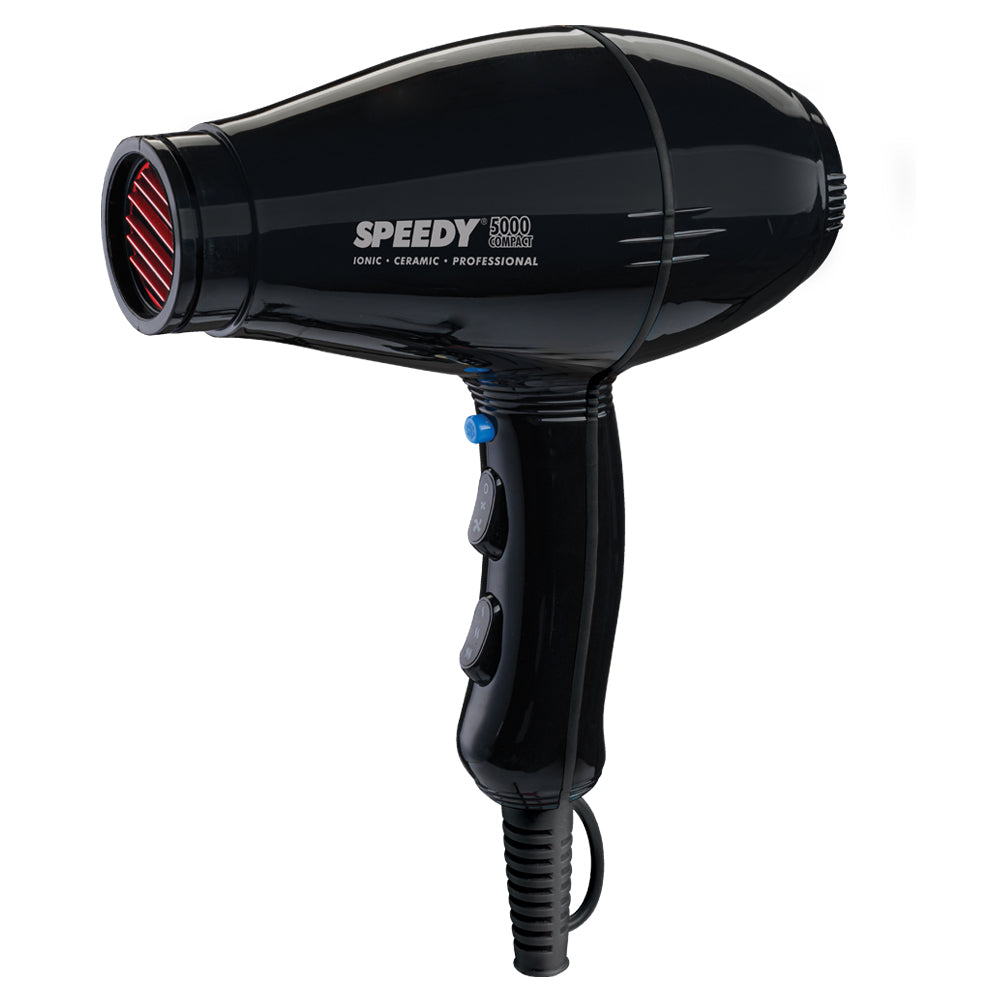 Speedy 5000 Compact Ionic & Ceramic Professional Hairdryer - Black