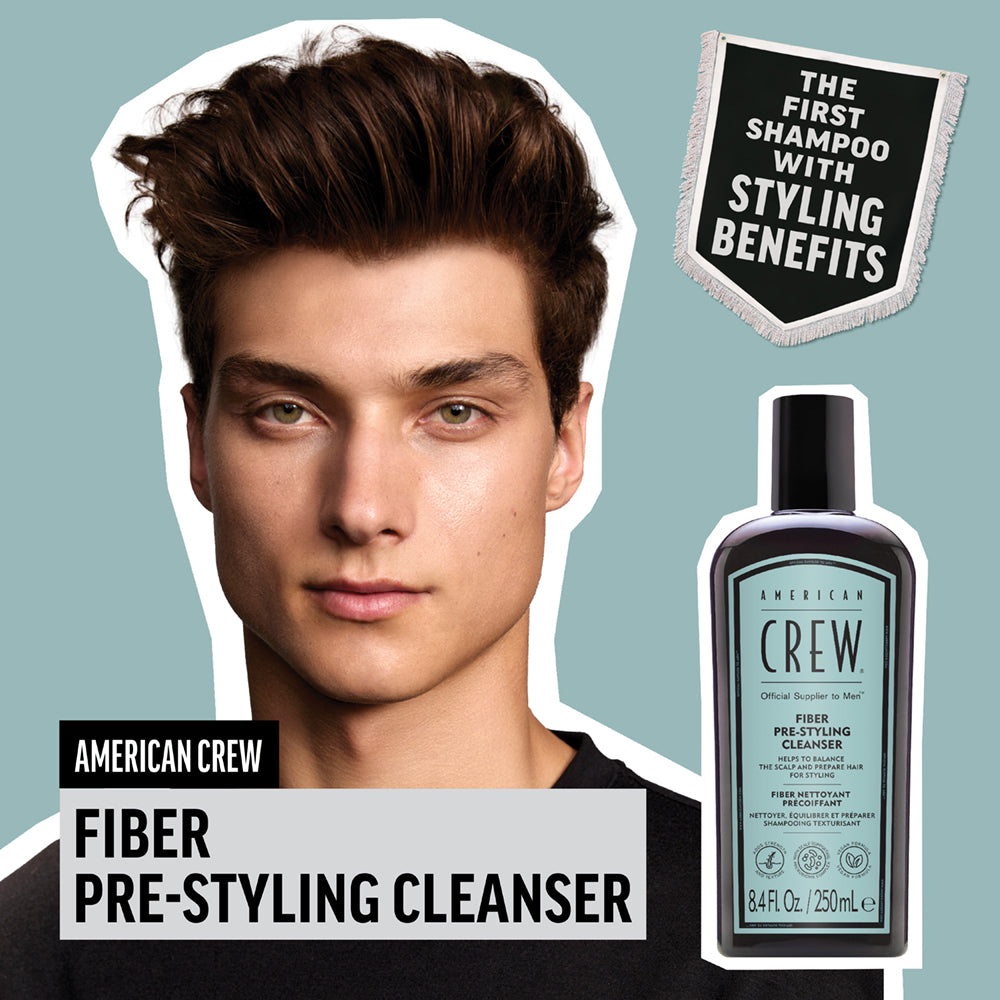 American Crew Fiber Duo Shampoo 250ml / Fiber 85g with Bonus American Crew Socks