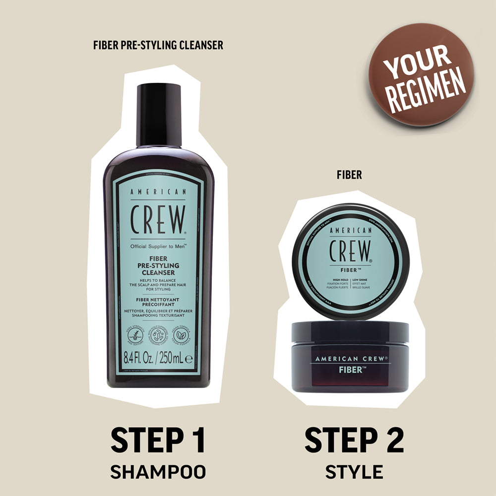 American Crew Fiber Duo Shampoo 250ml / Fiber 85g with Bonus American Crew Socks