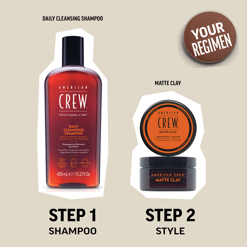 American Crew Matte Clay  Duo Shampoo 250ml / Matte Clay 85g with Bonus American Crew Socks