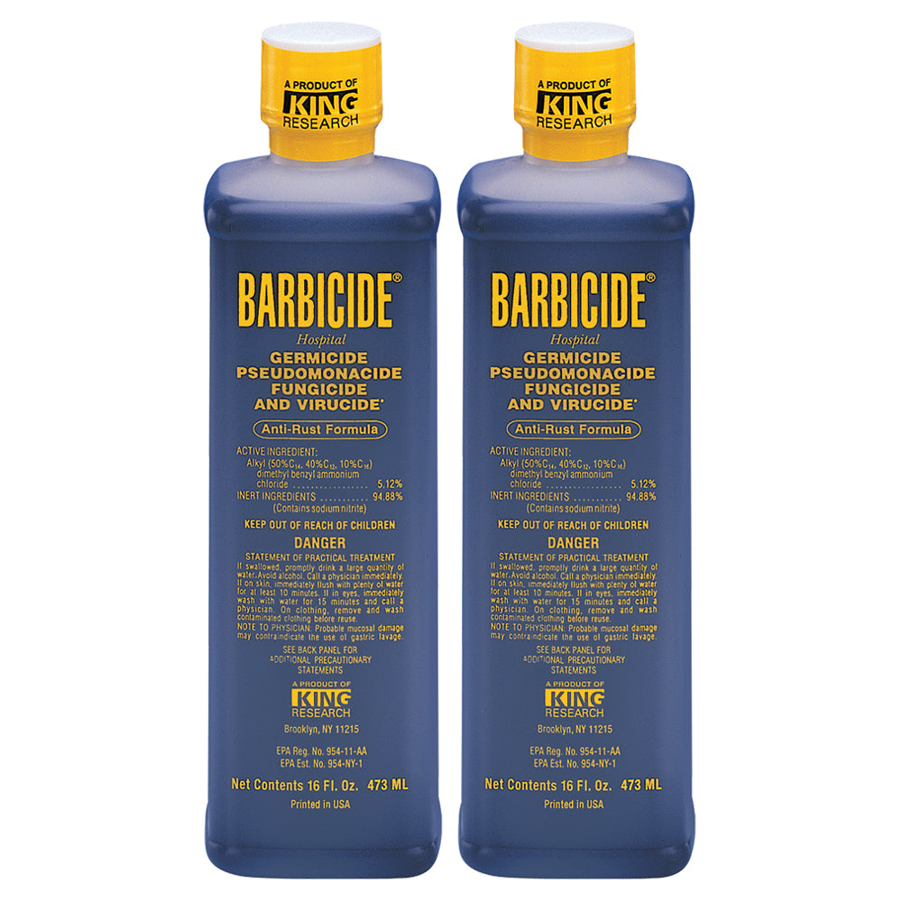 Barbecide Solution Barbicide Concentrate 473ml DUO Professional Salon Disinfectant Soluti ...