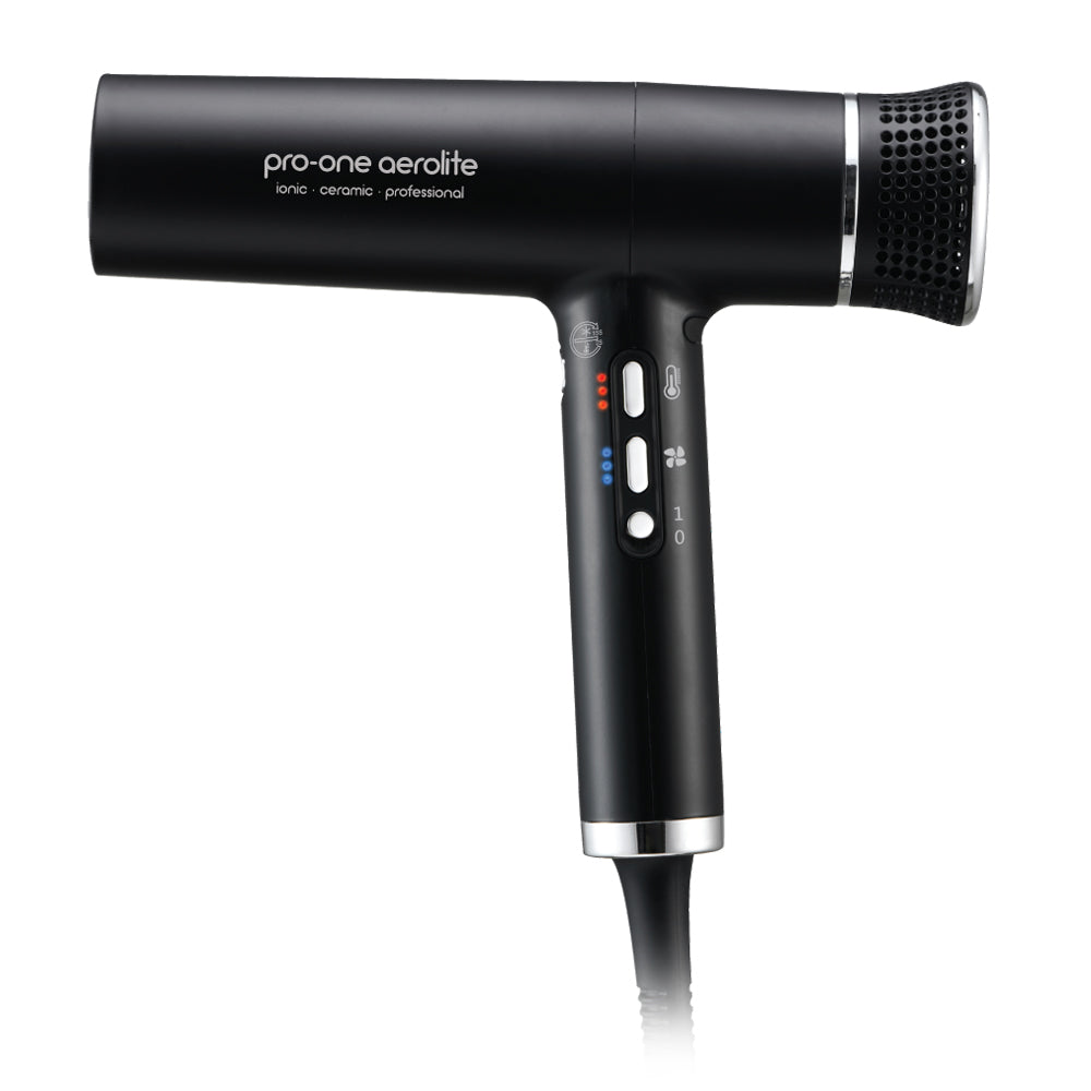 Pro-One Aerolite Hairdryer – Black with BONUS Pro-One Airstyler