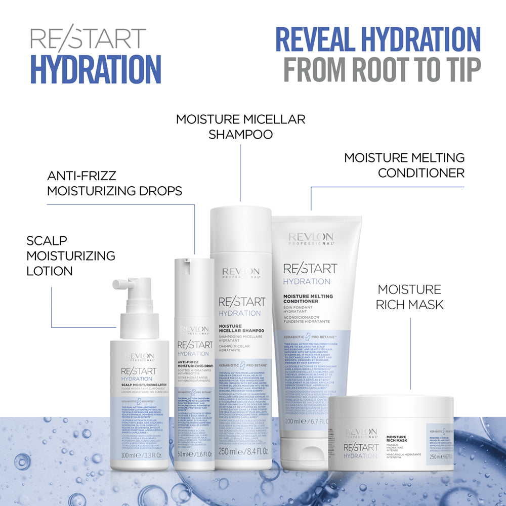 Revlon Professional RE START Hydration DUO Shampoo 250ml / Conditioner 200ml with free Mini Detangler brush