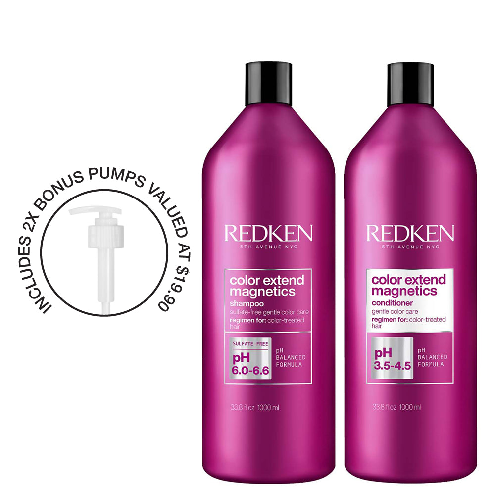 REDKEN Color Extend Magnetics Litre Duo – Sulphate-Free Shampoo & Cond ...