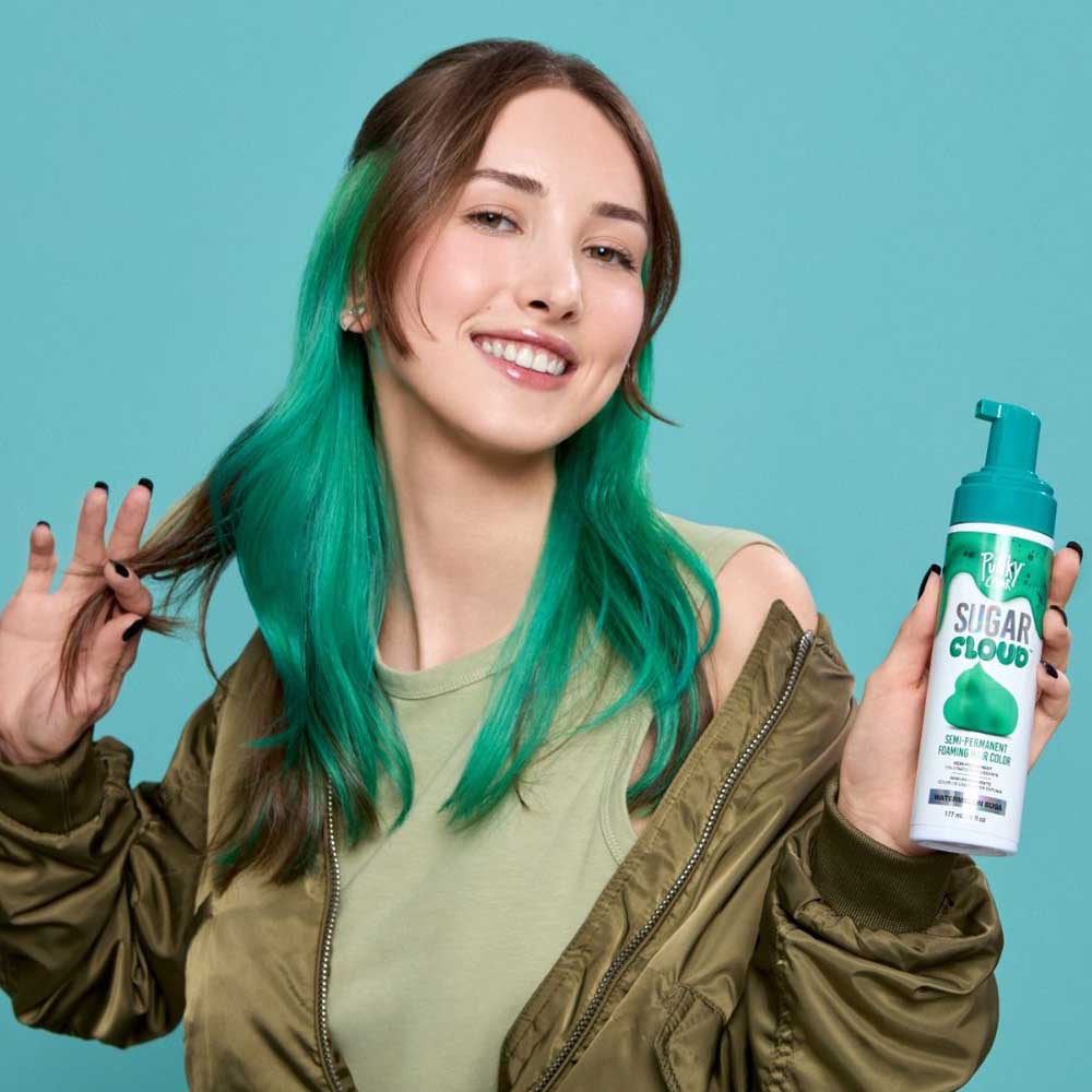 Punky Colour Sugar Cloud - Foaming Hair Colour - Watermelon Suga 177ml - Green