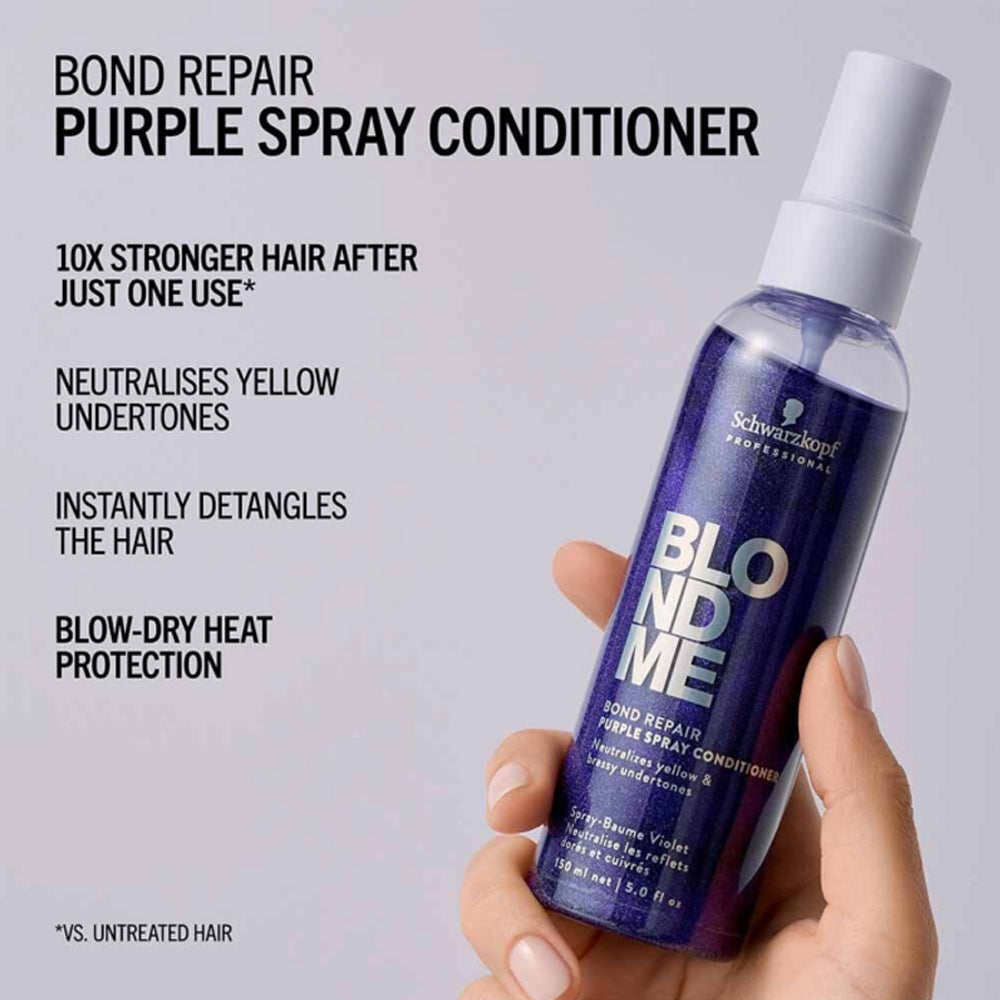 Schwarzkopf BLONDME Bond Repair Purple Spray Conditioner 150ml