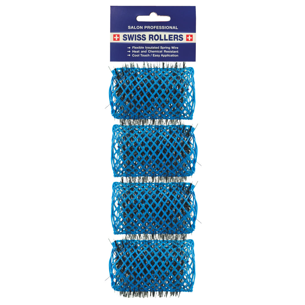 Original Swiss Brush Rollers 42mm  Blue (4 per pack)