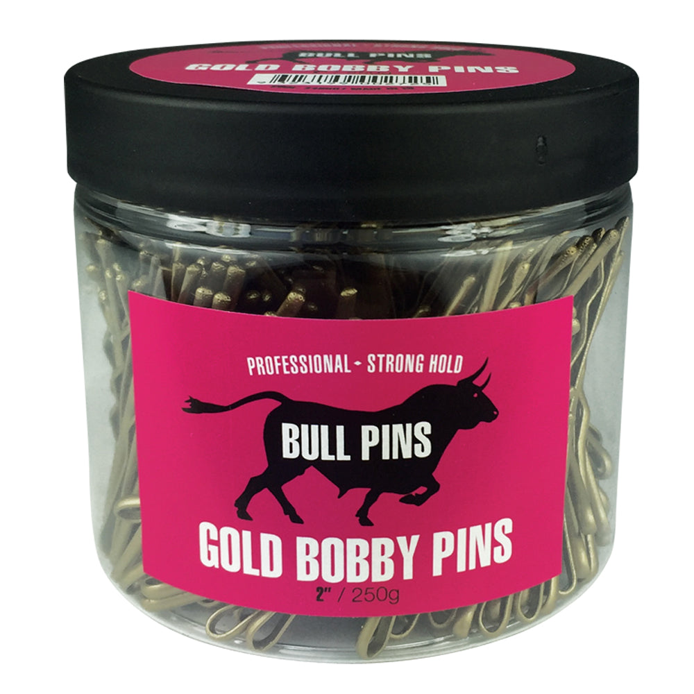 Bull Bobby Pins - Heavy Duty Super Strong Gold  250g Tub