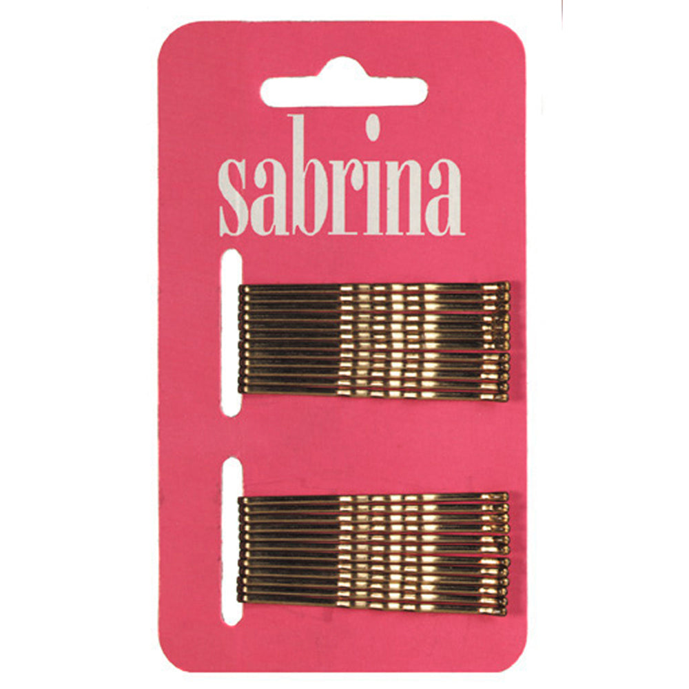Sabrina Bobby Pins Gold  24 per Card