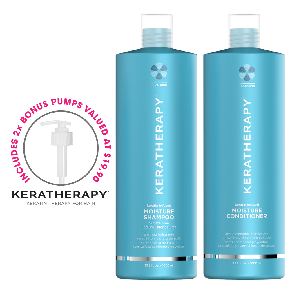 Keratherapy Moisture Shampoo & Conditioner Duo 1 Litre