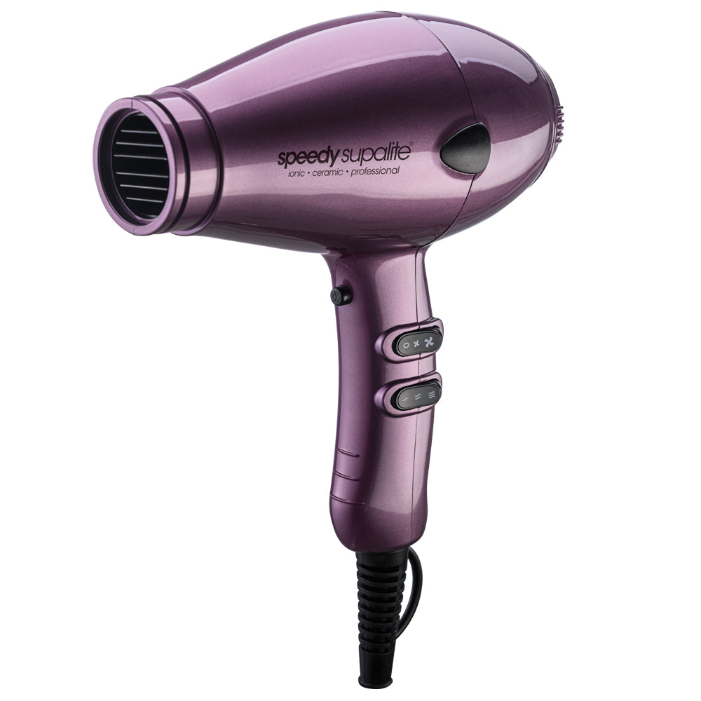 Speedy Supalite Ionic & Ceramic Professional Hairdryer with Diffuser - Purple