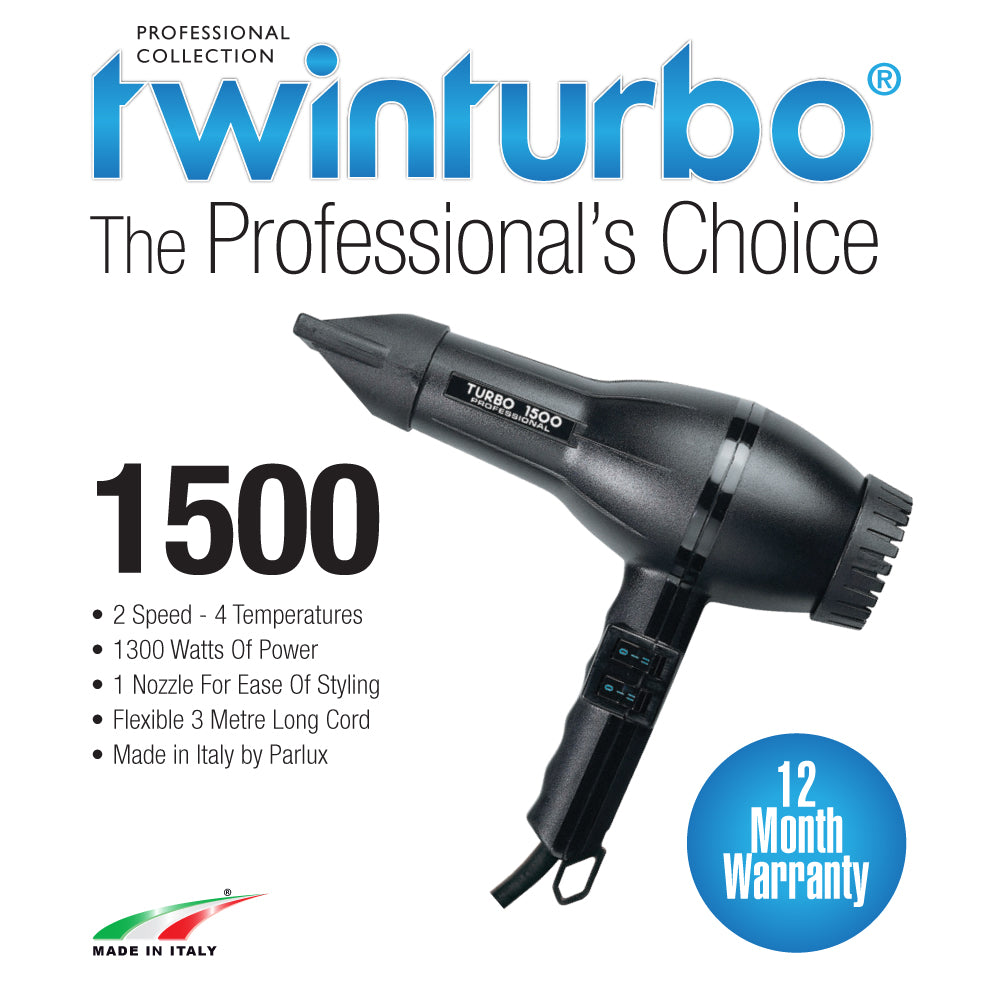 Twin Turbo 1500 Professional Hairdryer