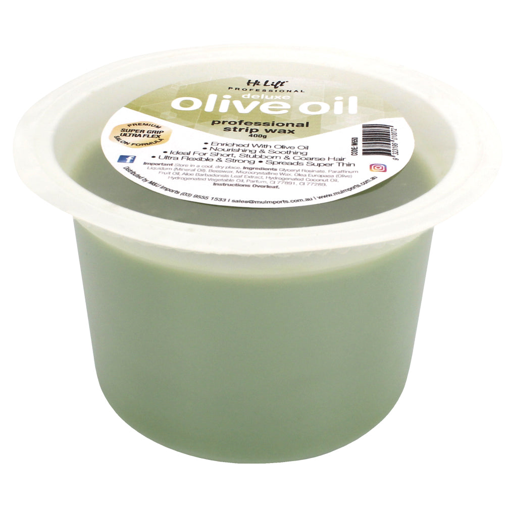 Hi Lift Deluxe Olive Oil Professional Strip Wax - 400g Cup