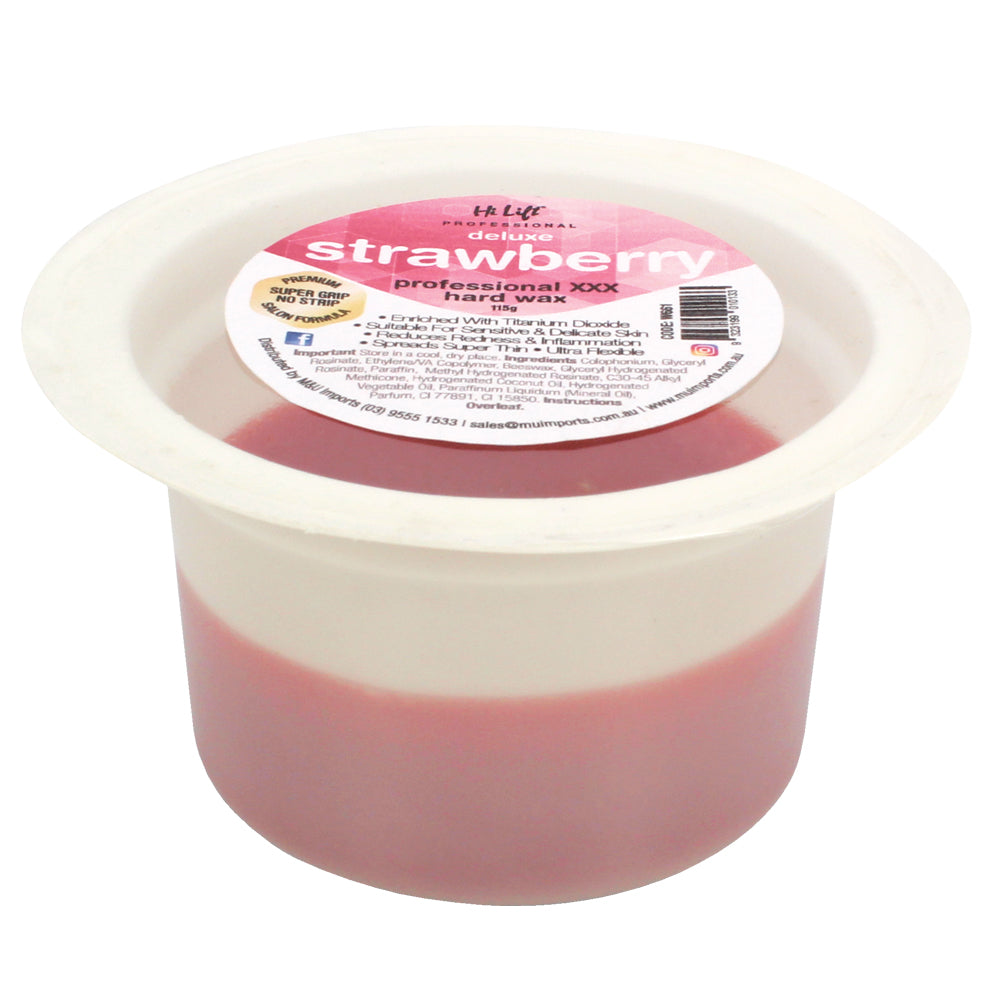Hi Lift Deluxe Strawberry Professional Hard Wax - 115g Cup